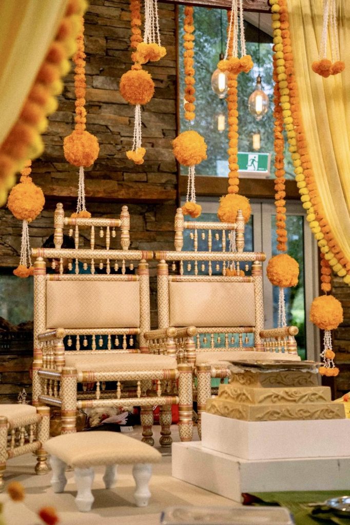 Yellow & Orange Rustic Mandap