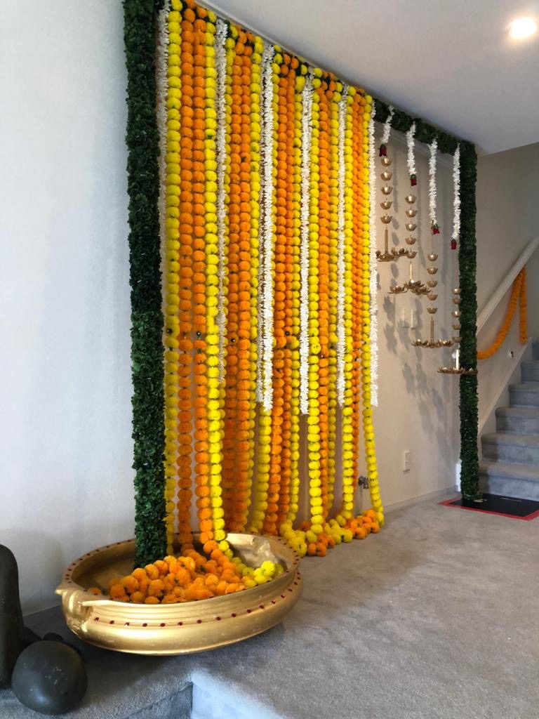 Marigold Hanging Lotus Backdrop