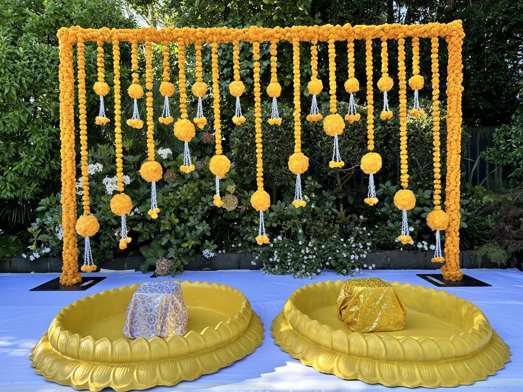 Haldi Marigold Backdrop