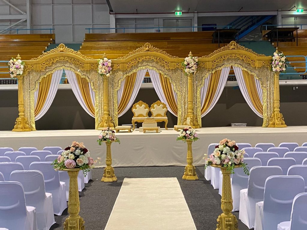 Puja open Mandap with Drapes