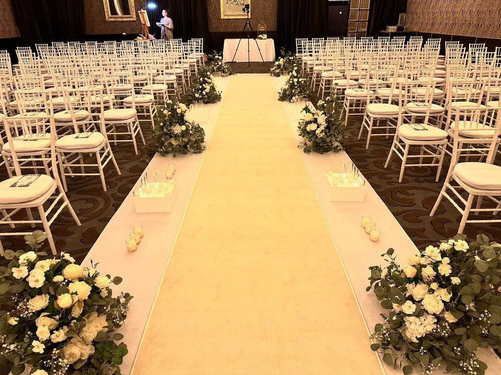 Reception Aisle set up