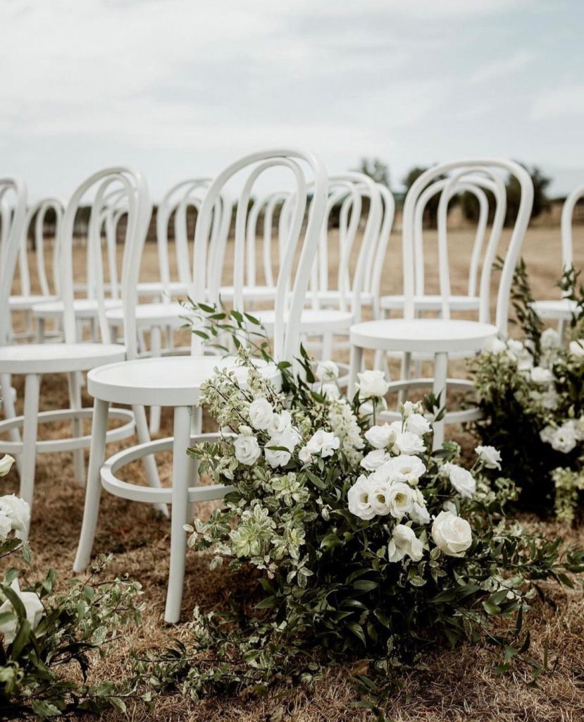 Aisle FLowers Setup