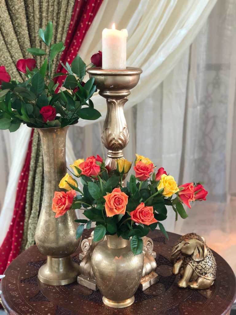 Prop hire - Brass vase / Candle Stand